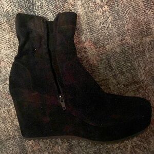 Pedro Garcia black suede classic platform bootie. Worn once-like NEW!